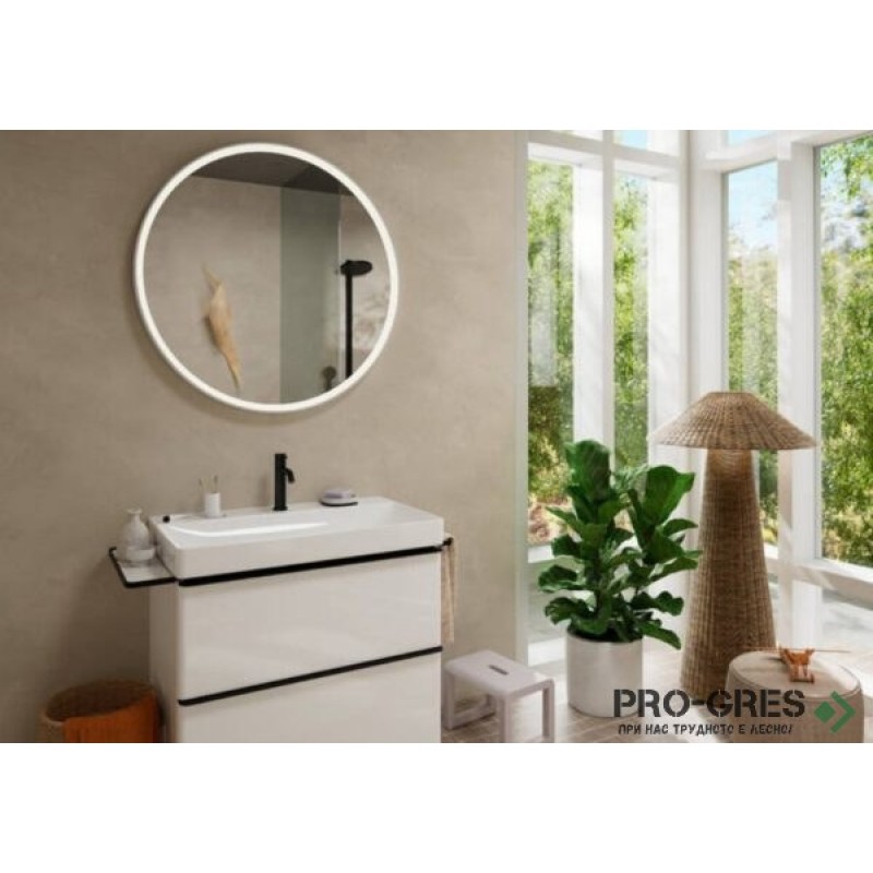 Смесител за мивка стоящ, TECTURIS S 110 EcoSmart+, черен мат, Hansgrohe 73310670