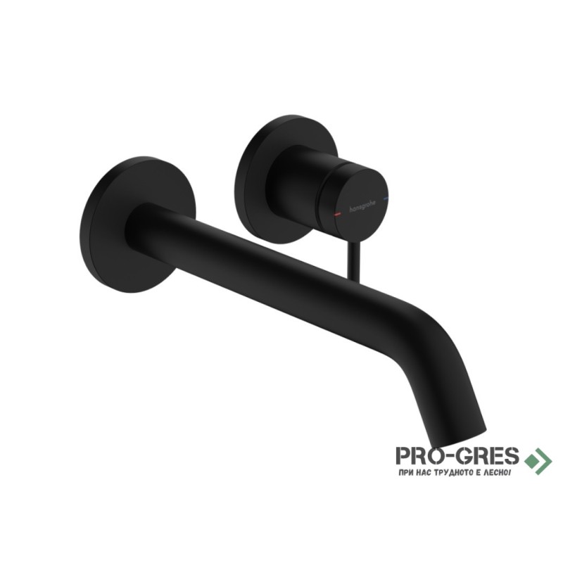 Смесител за умивалник вграден TECTURIS S 110 EcoSmart+, черен мат Hansgrohe 73351670