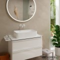 Смесител за мивка вграден, TECTURIS S 110 EcoSmart+, бял мат, Hansgrohe 73351700