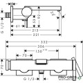 Смесител за вана/душ стенен, TECTURIS E, хром, Hansgrohe 73420000