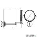 Увеличително огледало , LOGIS UNIVERSAL, хром, HansGrohe 73561000