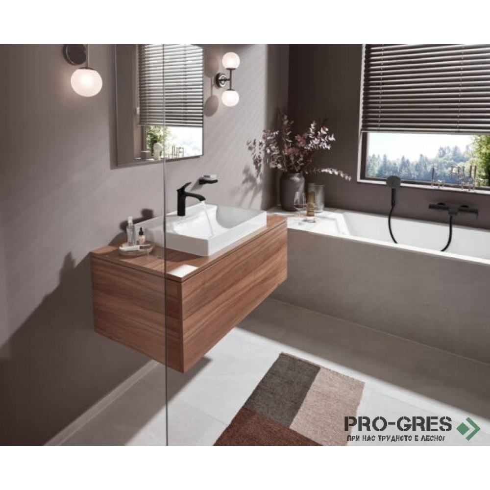 Смесител за мивка стоящ, Vivenis нисък, черен мат, Hansgrohe 75020670