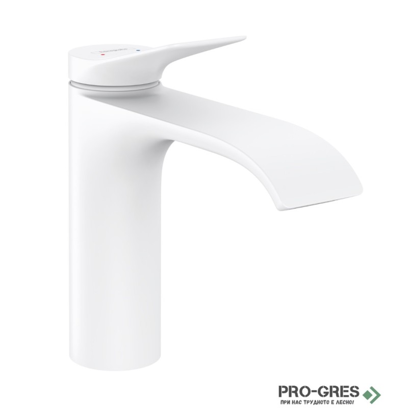 Смесител за мивка стоящ, Vivenis нисък, бял мат,  Hansgrohe 75020700