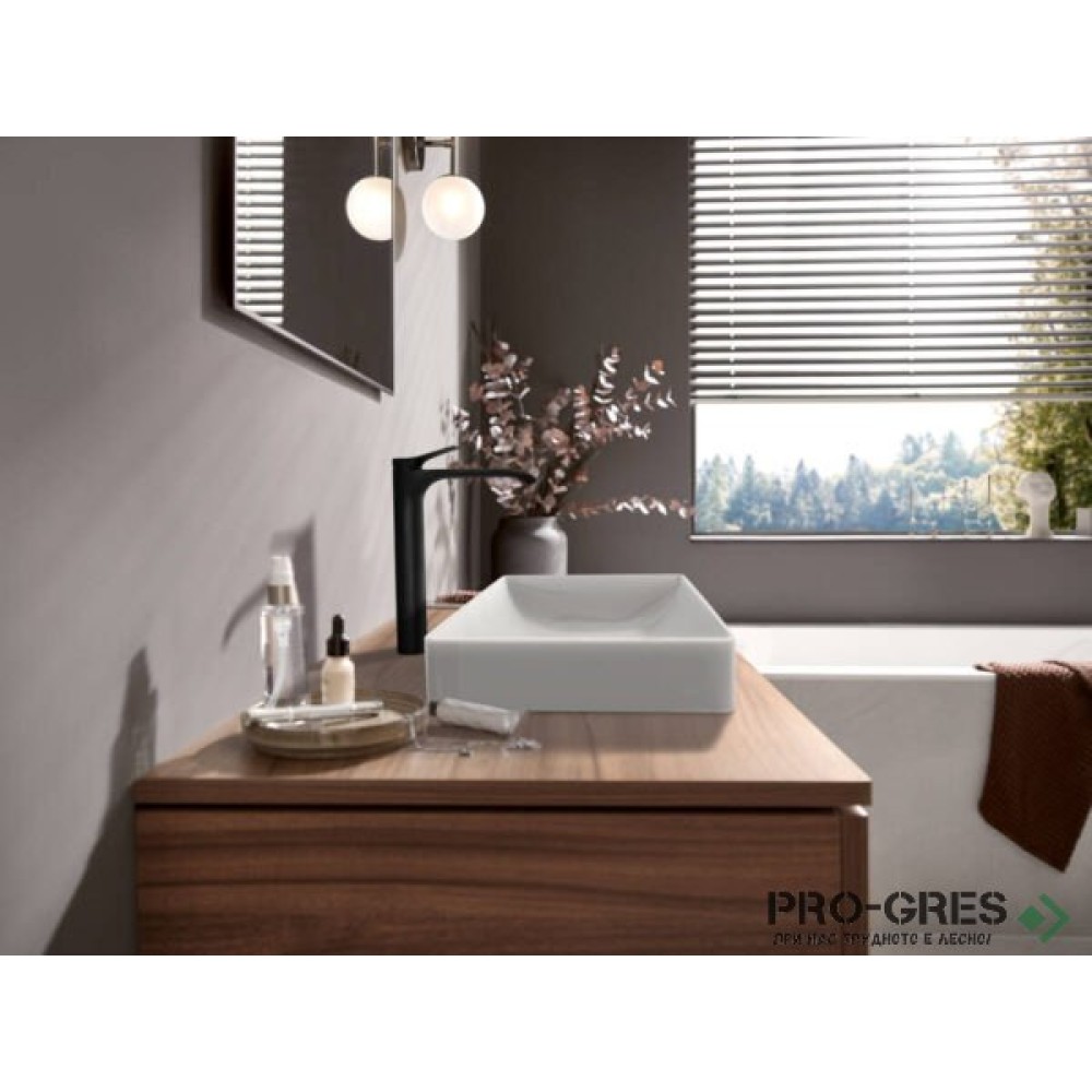 Смесител за мивка стоящ, Vivenis висок, черен мат, Hansgrohe 75040670