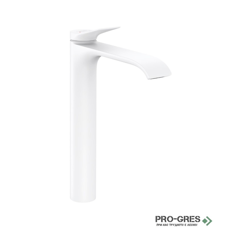 Смесител за мивка стоящ, Vivenis висок, бял мат, Hansgrohe 75040700