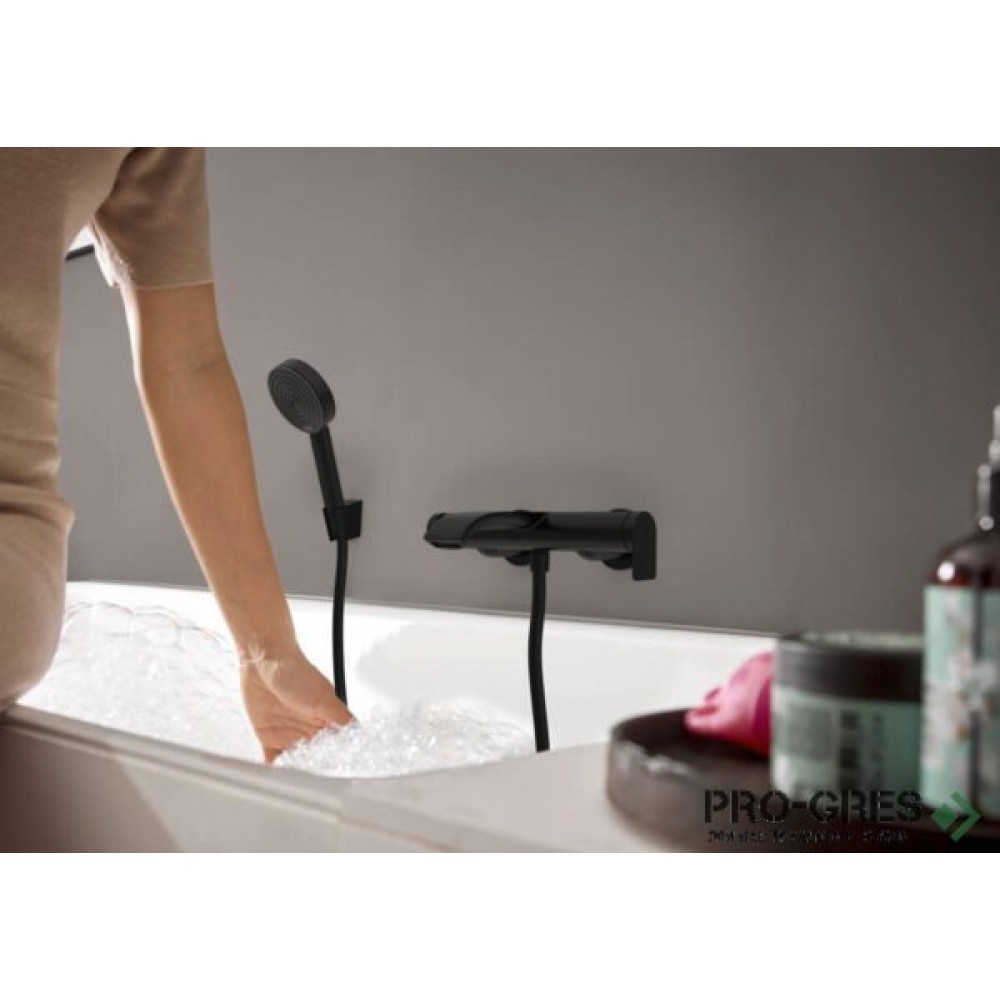 Смесител за вана/душ стенен, Vivenis Черен мат, Hansgrohe 75420670