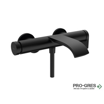 Смесител за вана/душ стенен, Vivenis Черен мат, Hansgrohe 75420670