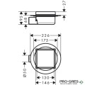 Подов сифон за баня, 15х15см, HANSGROHE RainDrain Spot 56112800