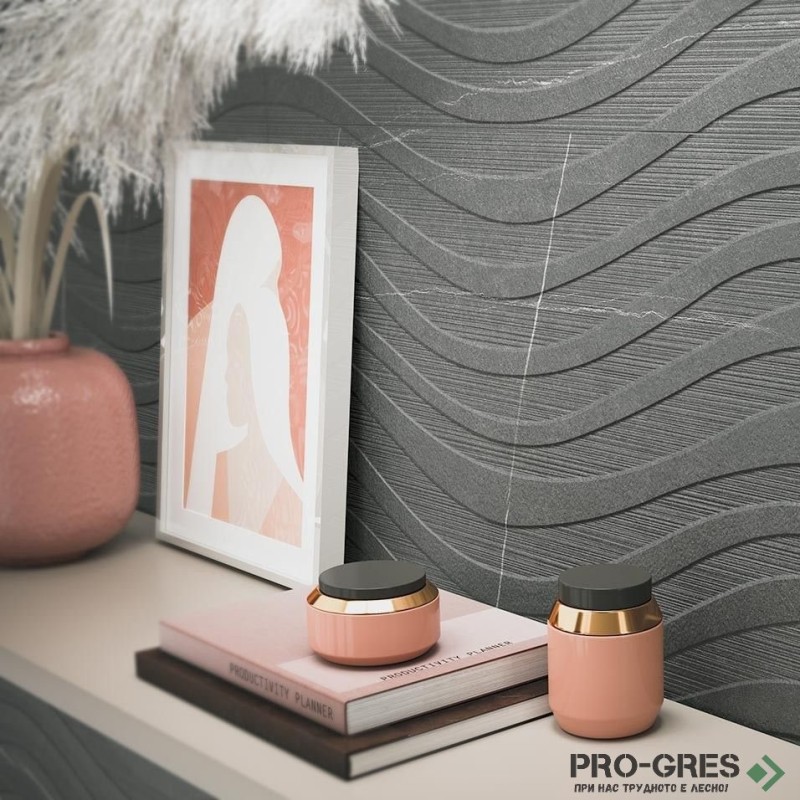 Плочки за баня ITT Ceramic Kairos Graphite 29.5×90 см Плочки за баня ITT Ceramic Kairos Graphite 29.5×90 см