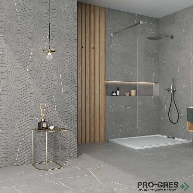 Плочки за баня ITT Ceramic Kairos Grey 29.5×90 см