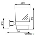 Стъклена чаша с държач IOM, Ideal Standart, A9120XG