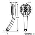 Ръчен душ Ø100 mm, 3 функции, 8 l/min Idealrain Soft Ideal Standart B9403AA