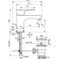 Смесител за умивалник с пластмасов изпразнител Alpha Ideal Standart BC486AA