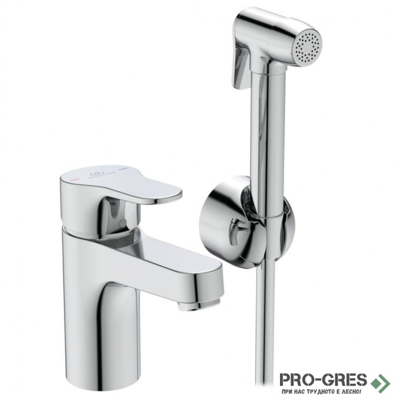 Смесител за умивалник H80 с хигиеничен душ, 5 l/min Cerabase, Ideal Standart, BC834AA