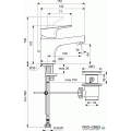 Смесител за умивалник H60 с пластмасов изпразнител, 5 l/min Cerabase, Ideal Standart, BD392AA