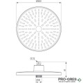 Душ глава 260 mm, 2 функции, 12 l/min, Idealrain Alu+, Ideal Standart, BD581AA