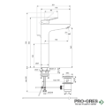 Смесител за умивалник H240 с метален изпразнител Dorea, Ideal Standart, BD745AA