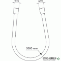 Шлаух за ръчен душ 2000 mm Ideal Standart Idealflex BE200AA