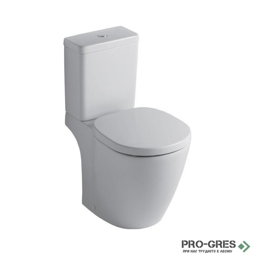 Моноблок Connect Cube хоризонтално оттичане,плавен капак,бял Ideal Standart E716401