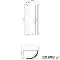 Душ кабина овална  Connect 2 черен мат100x100cm, Ideal Standart, K9252V3