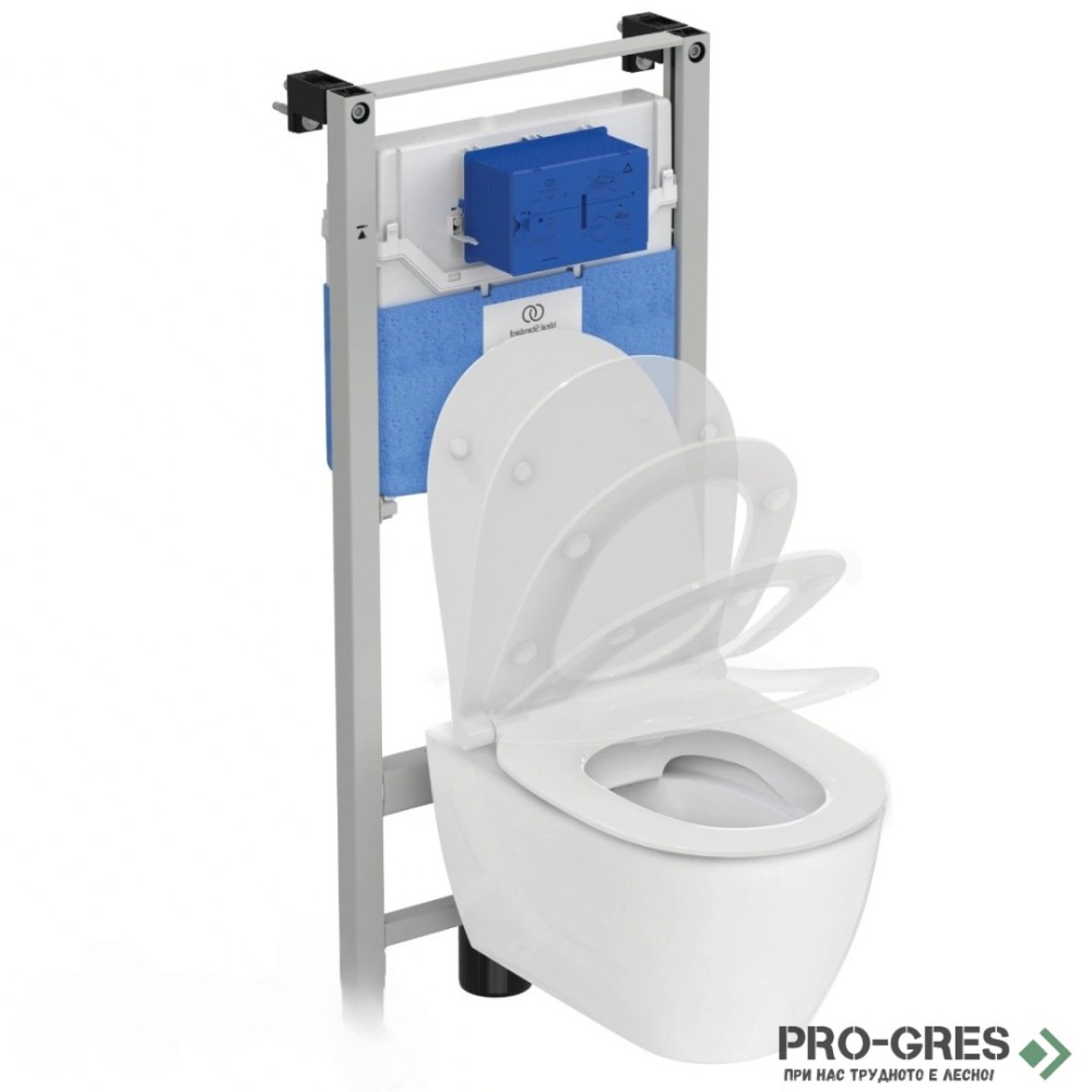 Комплект структура за вграждане с тоалетна Ideal Standard I.life O и технология HydroTwist