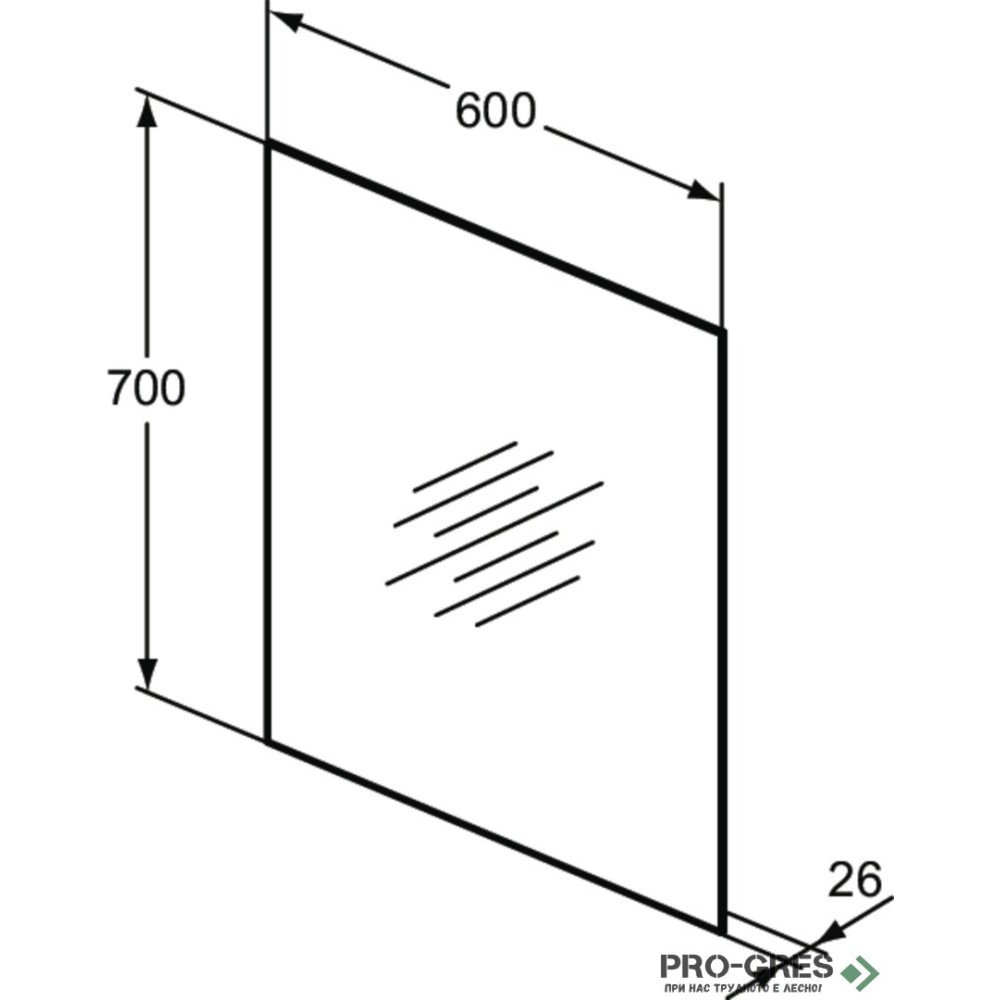 огледало за баня 60x70cm Ideal Standart Mid Ambient T3278BH