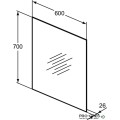 огледало за баня 60x70cm Ideal Standart Mid Ambient T3278BH