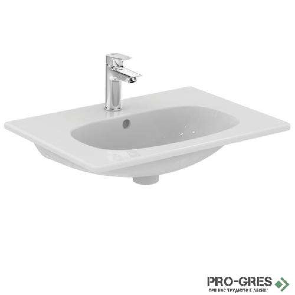 Мивка за мебел с отвор за смесител и преливник 63cm Ideal Standart Tesi T351001