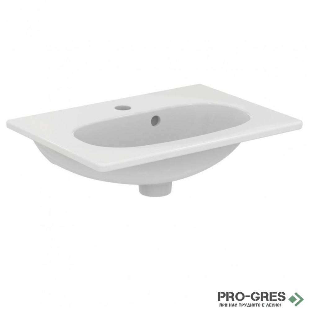 Мивка за мебел с отвор за смесител и преливник 63cm Ideal Standart Tesi T351001