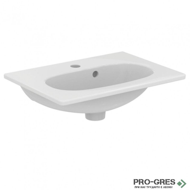 Мивка за мебел с отвор за смесител и преливник 63cm Ideal Standart Tesi T351001