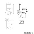 Моноблок Ellisse,универсално оттичане,без ръб,бял Ideal Standart T569601