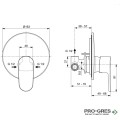 Смесител вграден за душ Ideal Standart, Cerafine O, A7192XG