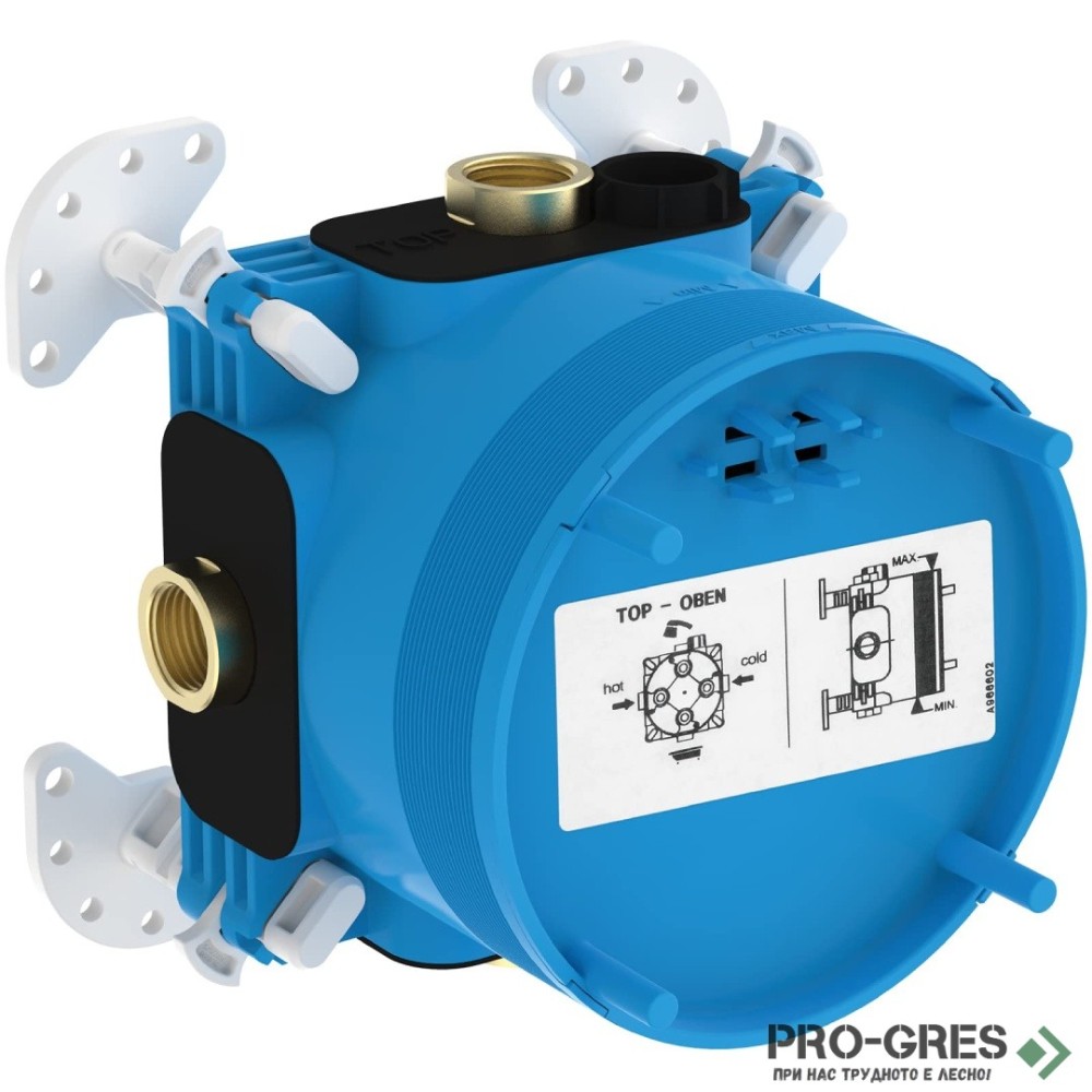 Термостатен смесител за вграждане вана и душ, хром IDEAL STANDARD CERATHERM C100 A7522АА
