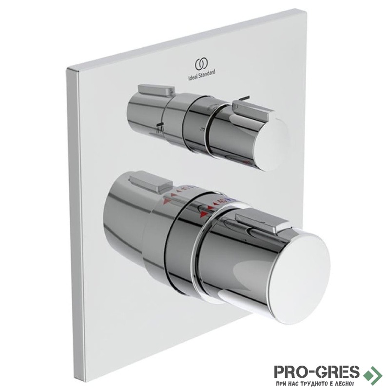 Термостатен смесител за вграждане вана и душ, хром IDEAL STANDARD CERATHERM C100 A7522АА