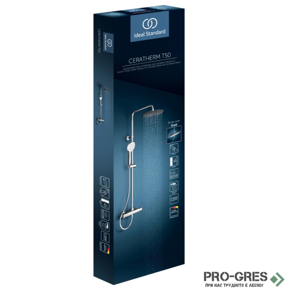Термостатна душ система Ceratherm T50 Ideal Standard A7618AA 
