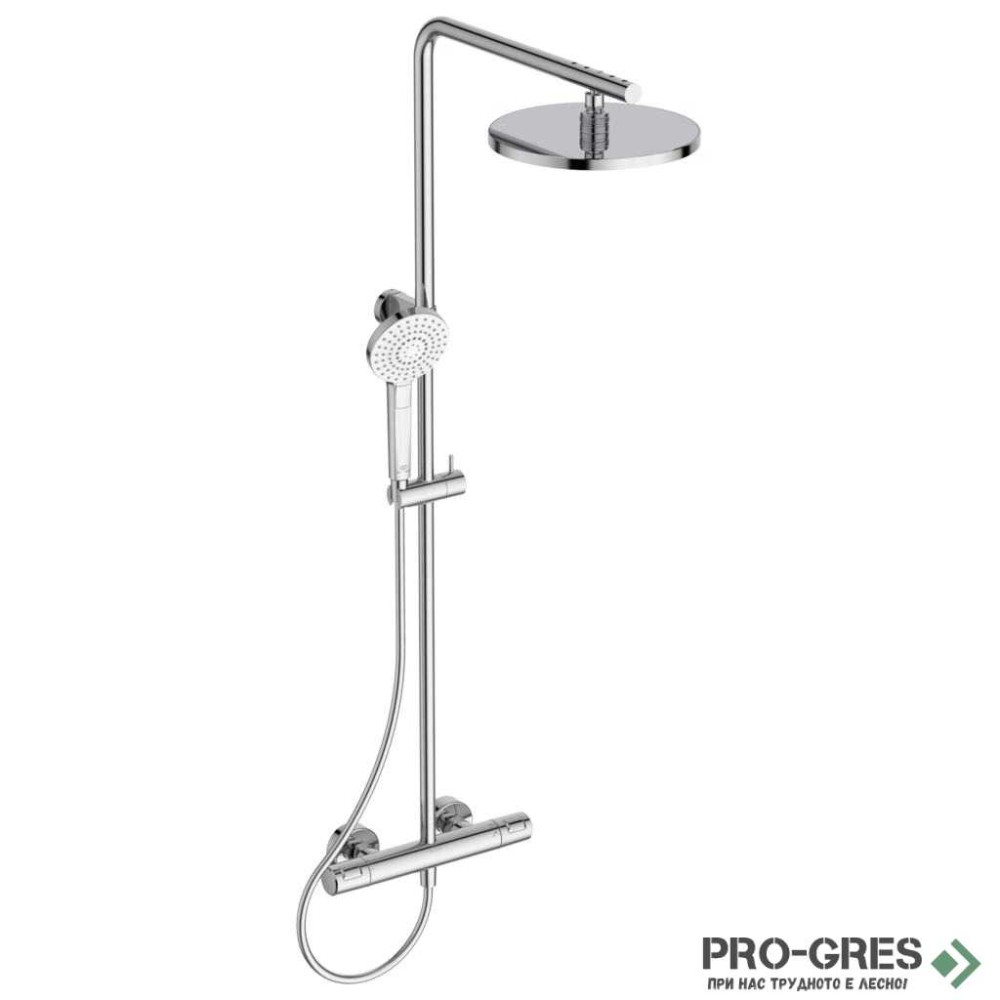 Душ система с термостатен стенен смесител за душ Ideal Standart Ceratherm T25 A7628AA