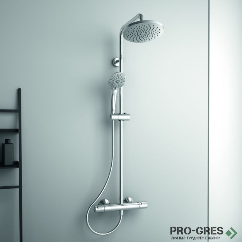 Душ система с термостатен стенен смесител за душ Ideal Standart Ceratherm T25 A7628AA