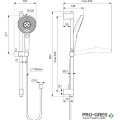 Комплект тръбно окачване с аксесоари Ideal Standart Idealrain Solos A7897AA