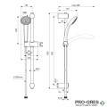 Комплект тръбно окачване с аксесоари Ideal Standart Idealrain B1252AA