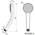 Ръчен душ Ø80 mm, 1 функция, 8 l/min, Idealrain Soft, Ideal Standart, B9400AA