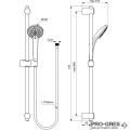 Комплект тръбно окачване с аксесоари Ideal Standart Idealrain B9508AA