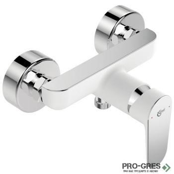 Смесител стенен за душ, бял мат/хром Tyria Ideal Standart BC156HO