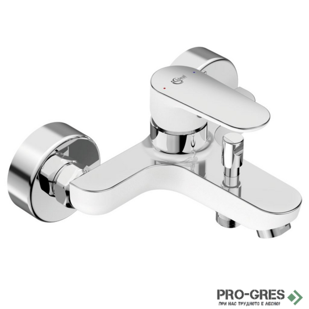 Смесител стенен за душ, бял мат/хром, Tyria Ideal Standart BC157HO
