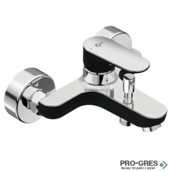 Смесител стенен за вана/душ, черен мат/хром, Tyria Ideal Standart BC157HS