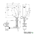 Смесител за умивалник с висок лят чучур и метален изпразнител Tyria Ideal Standart BC161AA