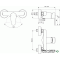 Стенен смесител за душ Ideal Standart Cerafine O BC449XG