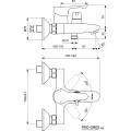 Смесител стенен за вана/душ с ръчен керамичен разпределител Alpha Ideal Standart BC489AA