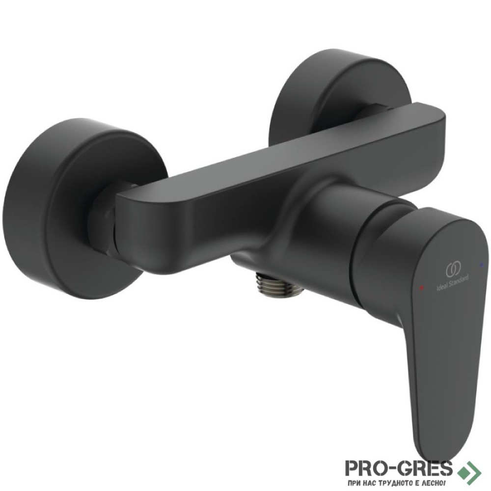 Смесител стенен за душ, черен мат CERAFINE O Silk Black Ideal Standard BC499XG
