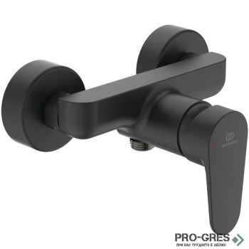 Смесител стенен за душ, черен мат CERAFINE O Silk Black Ideal Standard BC499XG