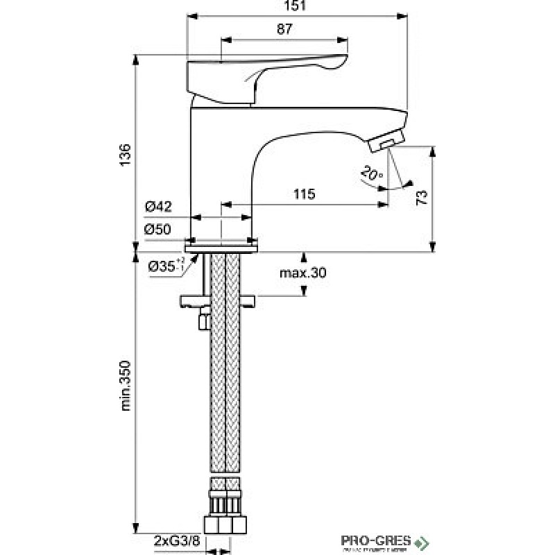 Смесител за умивалник Alpha, Ideal Standart, BC552AA